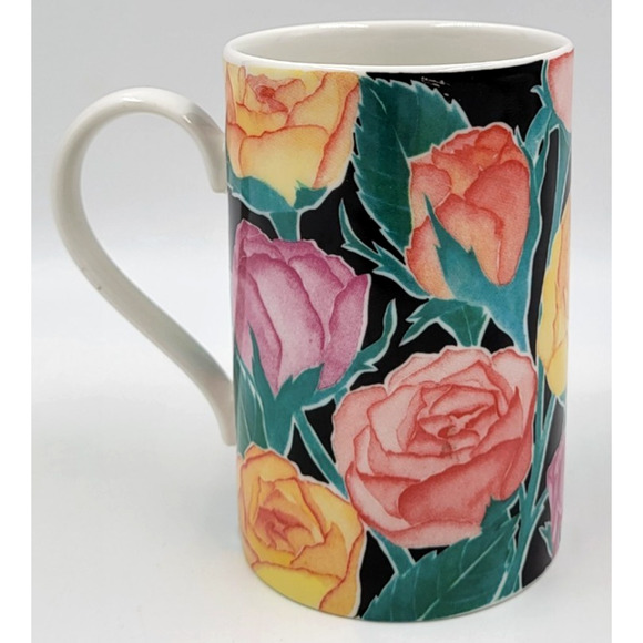 Dunoon Scotland “Ashbourne” Floral Mug by Christine Chadwick 4 1/8” Stoneware - Picture 7 of 10